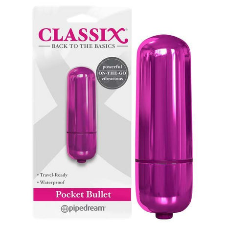 Classix Pocket Bullet - Metallic Pink 5.6 cm Bullet - BULLETS & EGGS