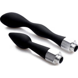 CleanStream Silicone Enema Attachment Set – Black Nozzle Tips | 2 Pack - Adult Toys