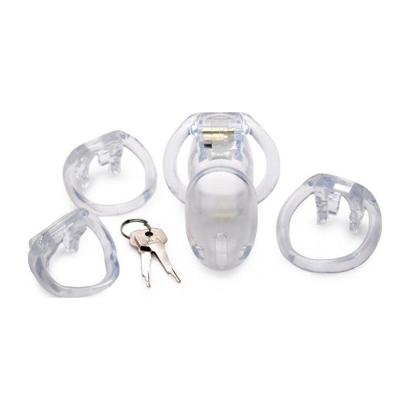 Clear Captor Chastity Cage Large - Naughty by Nature Adult Store