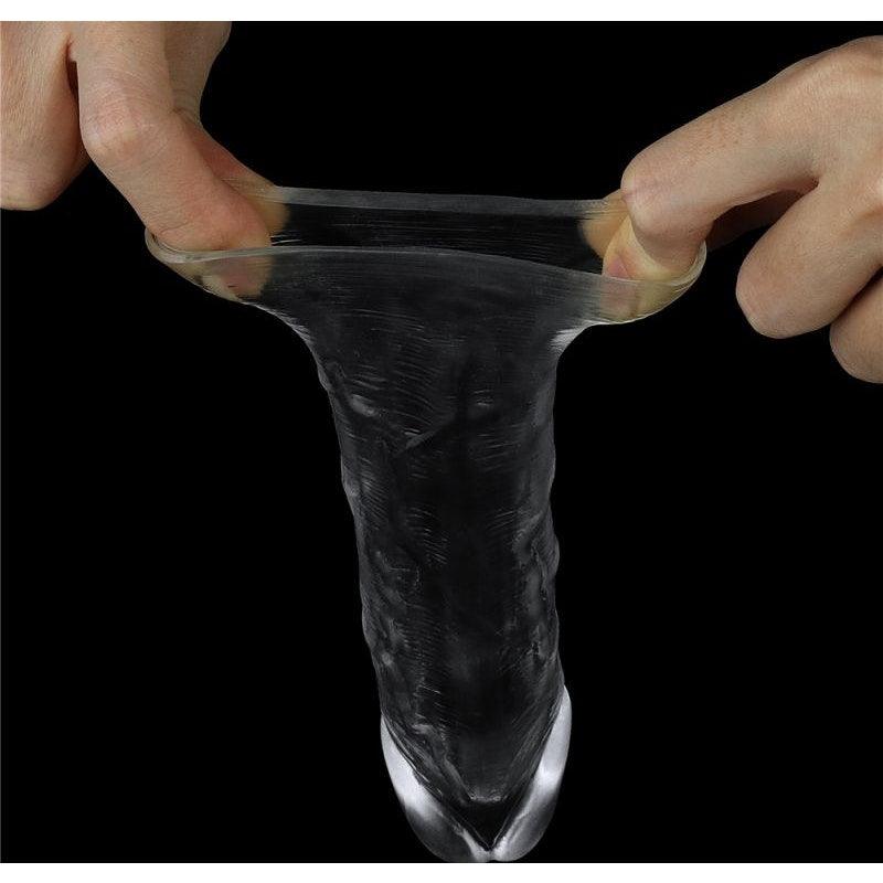 Clear Penis Extender Sleeve Plus 1in - Naughty by Nature Adult Store