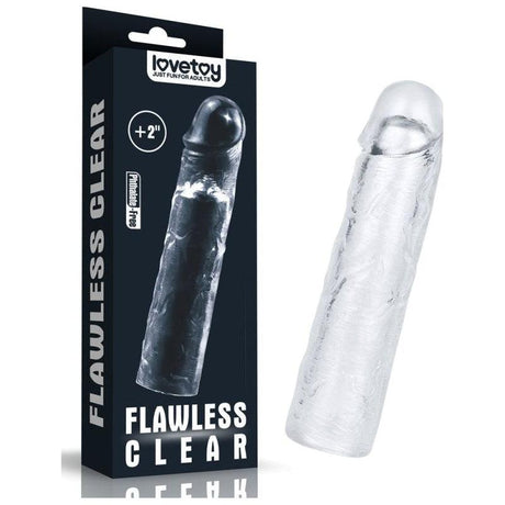 Clear Penis Extender Sleeve Plus 2in - Naughty by Nature Adult Store