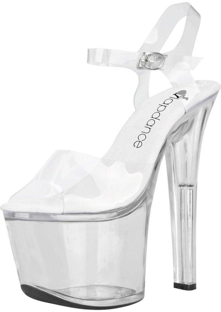 Clear Platform Sandal With Quick Release Strap 7in Heel - Naughty by Nature Adult Store