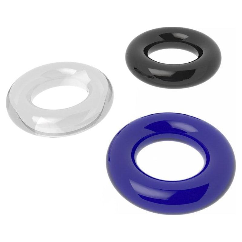 Coloured Triple Donut Cock Ring Set - Naughty by Nature Adult Store