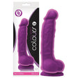 Colours Dual Density 5 Inch Purple Dildo Sex Toy For Couples - DONGS