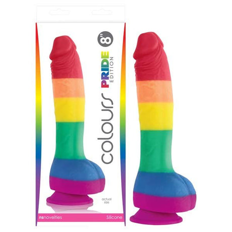 Colours Pride Edition 8 Inch Rainbow Dong 20.3 Cm Deluxe - DONGS