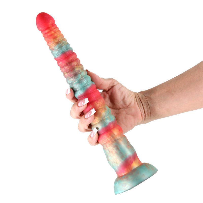 Colours Stacked - 12'' Dildo Red/Gold 30.6 cm Fantasy Dildo - DONGS