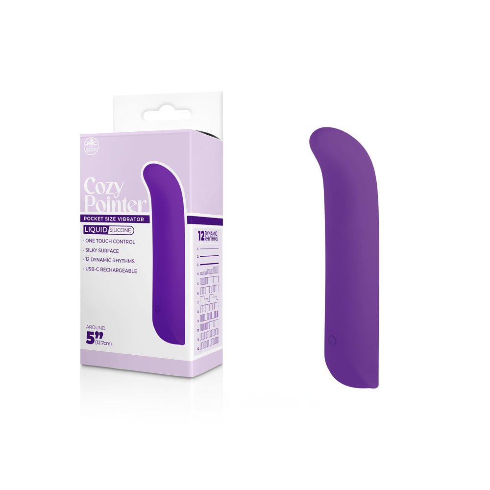 Cozy Pointer - Purple - Purple 12.7 cm USB Rechargeable Mini Vibrator - VIBRATORS