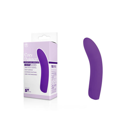 Cozy Pointer - Purple - Purple 12.7 USB Rechargeable Mini Vibrator - VIBRATORS