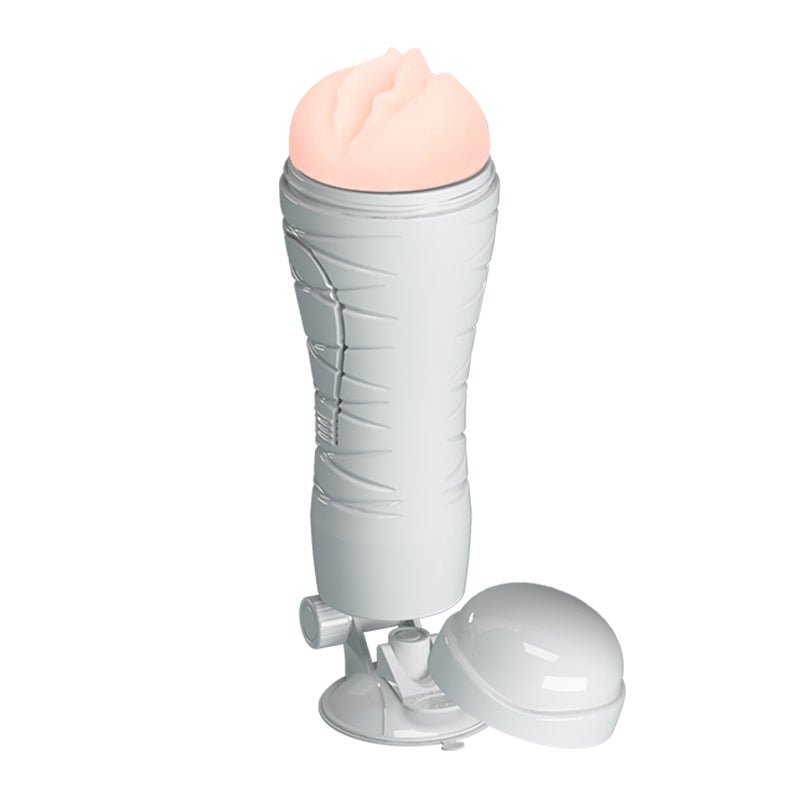 CRAZY BULL FLORA Vibrating Stroker - Flesh Squeezeable Vagina - MASTURBATORS