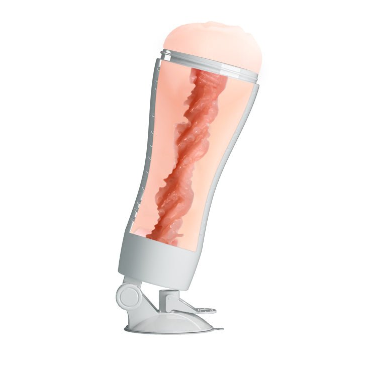 CRAZY BULL FLORA Vibrating Stroker - Flesh Squeezeable Vagina - MASTURBATORS