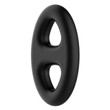 CRAZY BULL Oval Cock & Ball Ring - Black Cock & Ball Ring - COCK RINGS