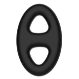 CRAZY BULL Oval Cock & Ball Ring - Black Cock & Ball Ring - COCK RINGS