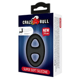 CRAZY BULL Oval Cock & Ball Ring - Black Cock & Ball Ring - COCK RINGS