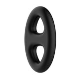 CRAZY BULL Oval Cock & Ball Ring - Black Cock & Ball Ring - COCK RINGS