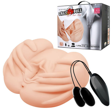 Crazy Bull Vibrating Spread Torso – Realistic TPR Male Masturbator - MASTURBATORS
