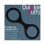CreativeC Quickie Cuffs – Black Silicone Bondage Handcuffs (Medium) - Adult Toys