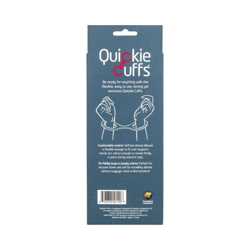 CreativeC Quickie Cuffs – Black Silicone Bondage Handcuffs (Medium) - Adult Toys