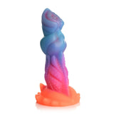 Creature Cocks Aqua - Cock - Glow in Dark Multi - Coloured 19.3 cm Fantasy Dildo - DONGS