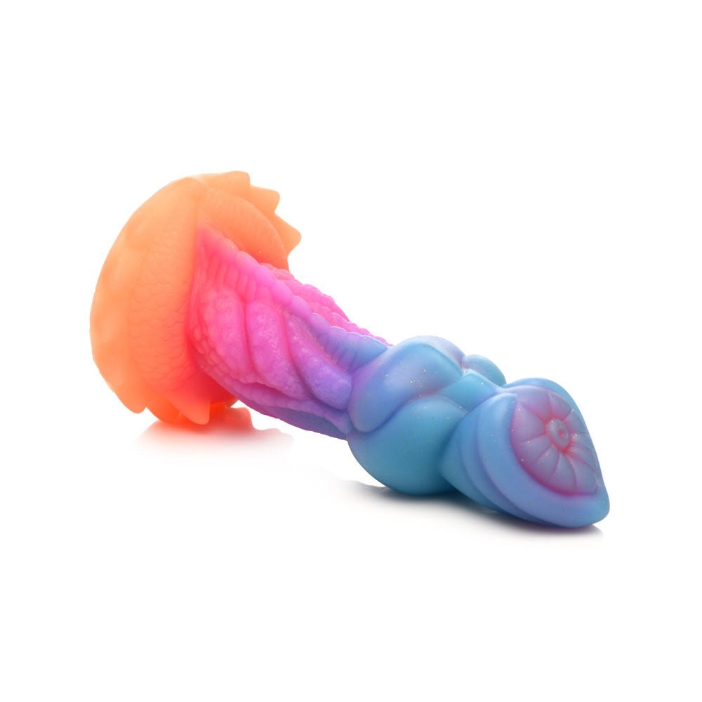 Creature Cocks Aqua - Cock - Glow in Dark Multi - Coloured 19.3 cm Fantasy Dildo - DONGS