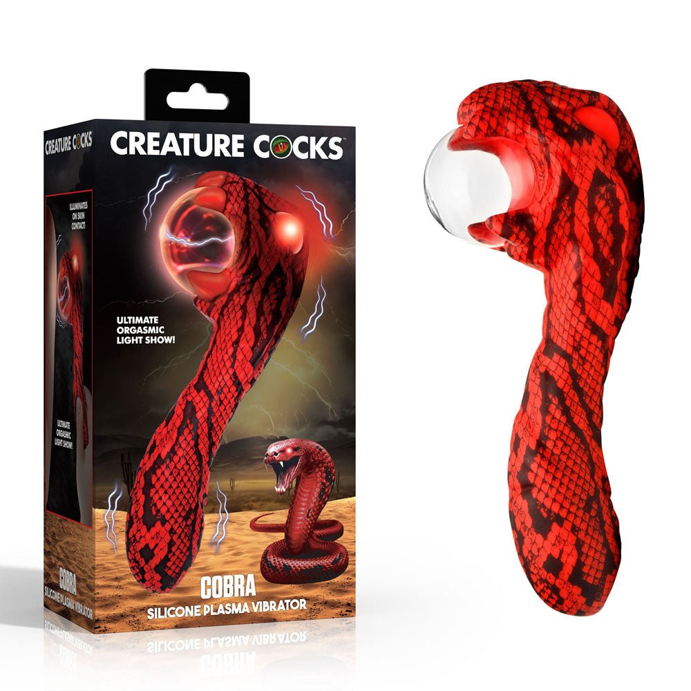 Creature Cocks Cobra Red 18.5 cm Fantasy Plasma Vibrator - VIBRATORS