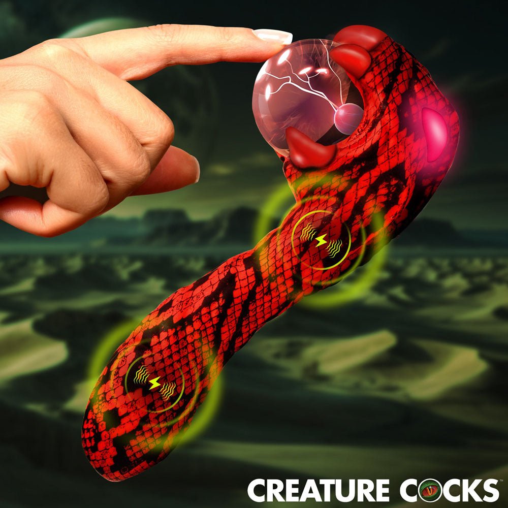 Creature Cocks Cobra Red 18.5 cm Fantasy Plasma Vibrator - VIBRATORS