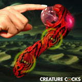 Creature Cocks Cobra Red 18.5 cm Fantasy Plasma Vibrator - VIBRATORS