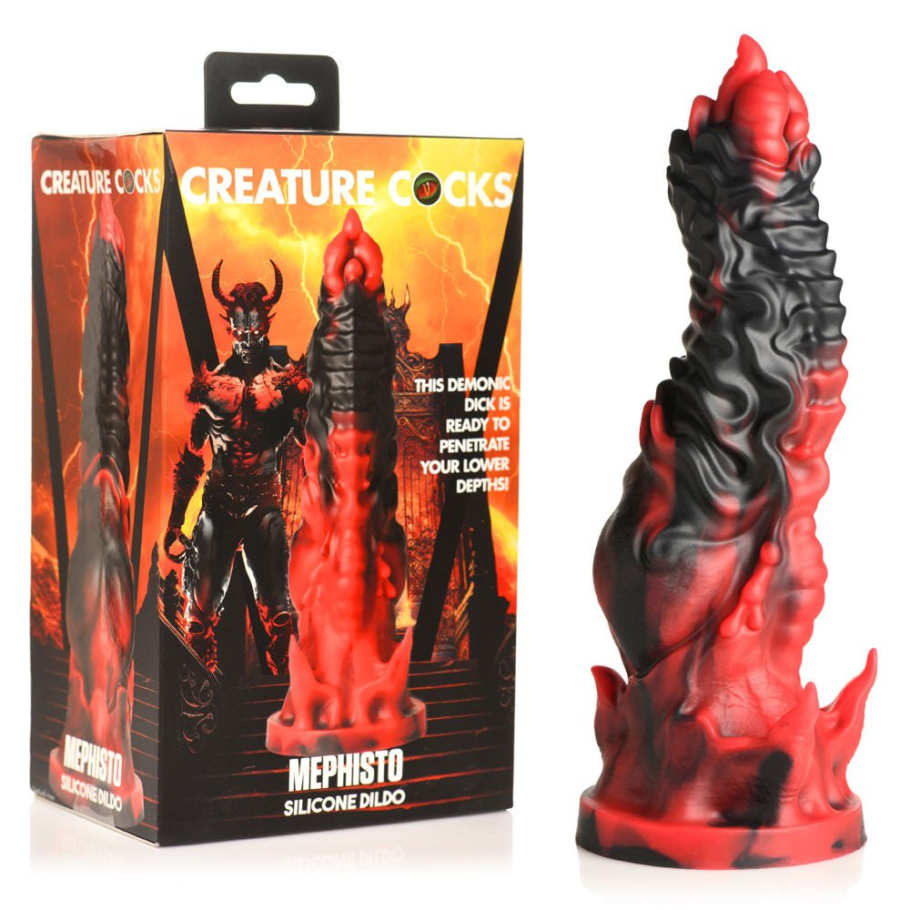 Creature Cocks Mephisto - Red/Black 18.5 cm Fantasy Dildo - DONGS
