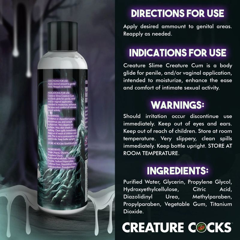 Creature Slime Creature Cum Unscented Jizz Lubricant 8oz - Lotions & Potions