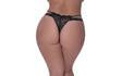 Cross Strap Split Thong Black - Naughty by Nature Adult Store