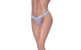 Cross Strap Split Thong Periwinkle - Naughty by Nature Adult Store