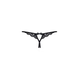Crotchless Lace Thong 831 Black - Lingerie