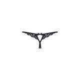 Crotchless Lace Thong 831 Black - Lingerie