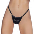 Crotchless Sexy Bling Thong Black - Lingerie