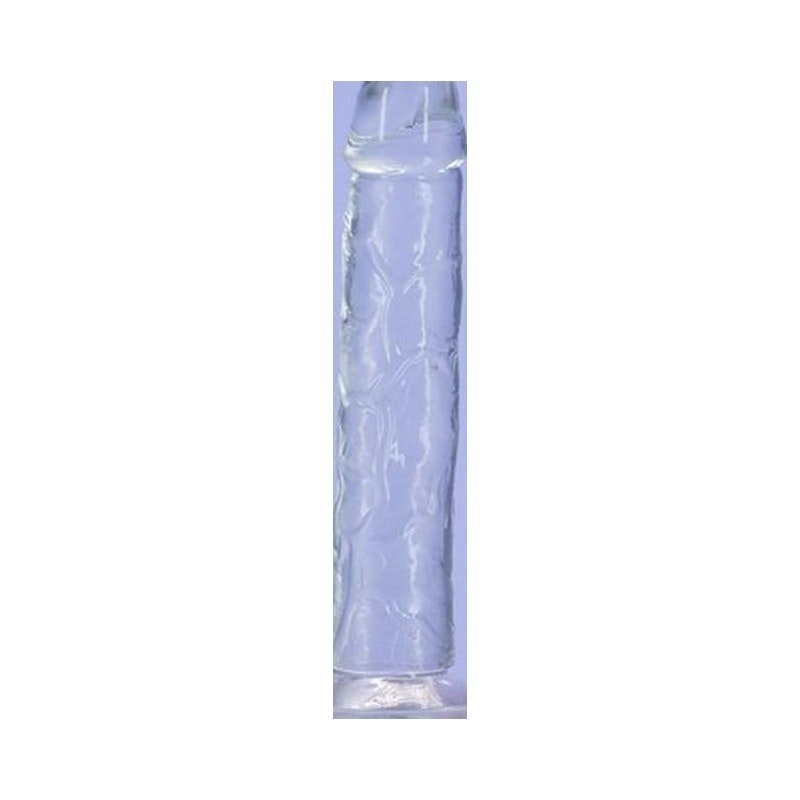 Crystal Dildo Straight 9in Clear - Adult Toys