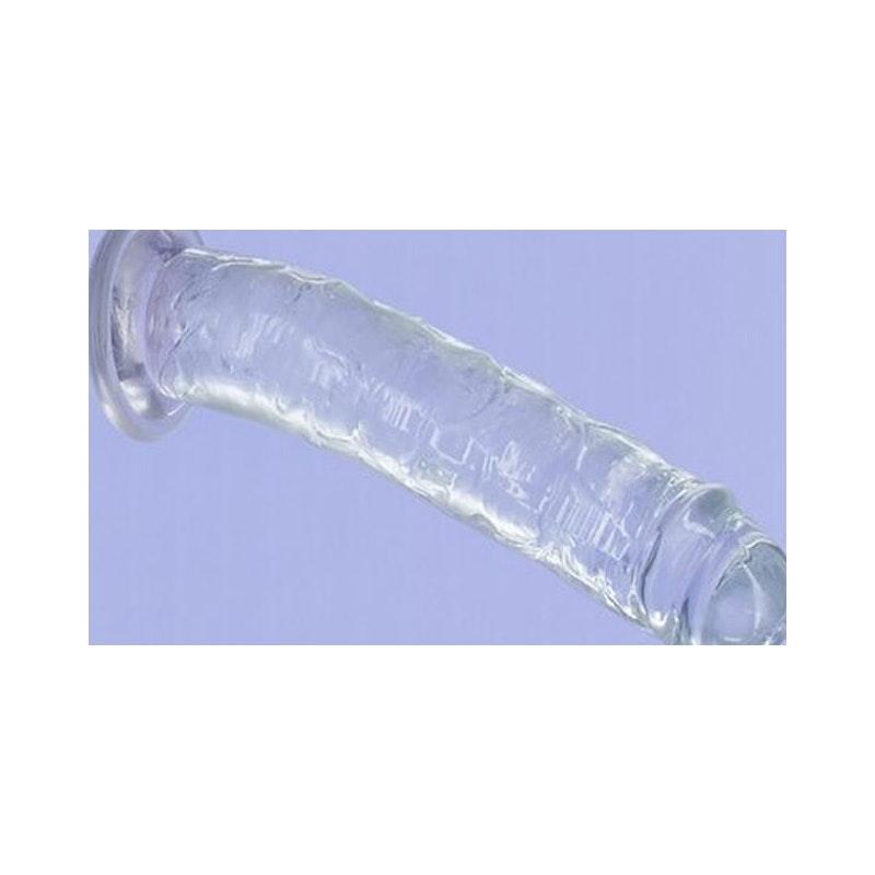 Crystal Dildo Straight 9in Clear - Adult Toys