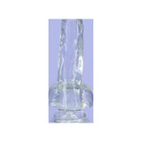 Crystal Dildo w Balls 8in Clear - Adult Toys