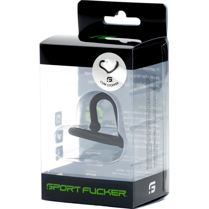 Cum Stopper By Sport Fucker Black - Adult Toys