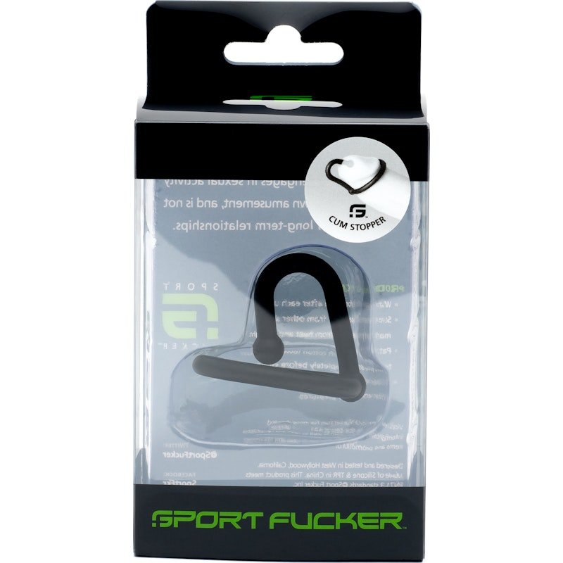 Cum Stopper By Sport Fucker Black - Adult Toys