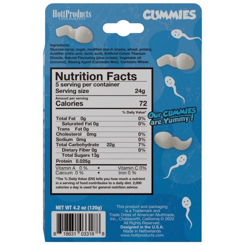 Cummies Sperm Shaped Gummies - Naughty by Nature Adult Store