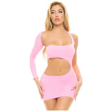 Cut My Life Into Pieces Dress Black - Lingerie