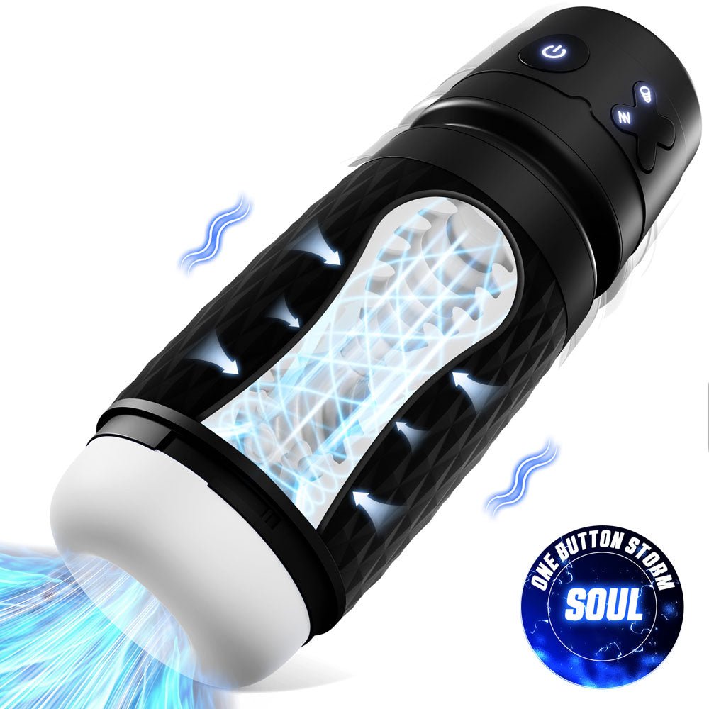 CyberSkin B - Warrior - Sucking & Vibrating Auto Masturbator - MASTURBATORS