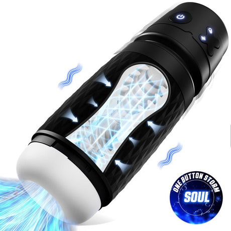 CyberSkin B - Warrior - Sucking & Vibrating Auto Masturbator - MASTURBATORS