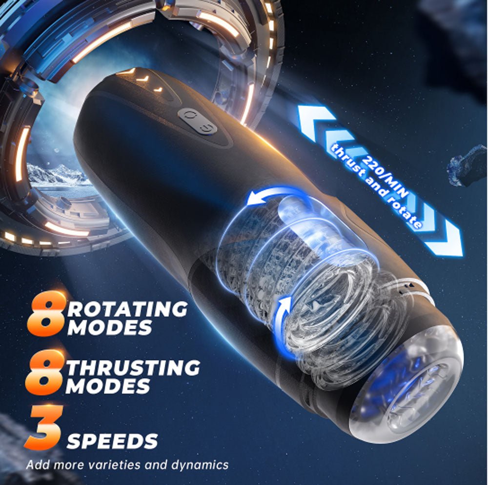 CyberSkin The Galaxy Voy - Thrusting & Rotating Auto Masturbator with Heater - MASTURBATORS