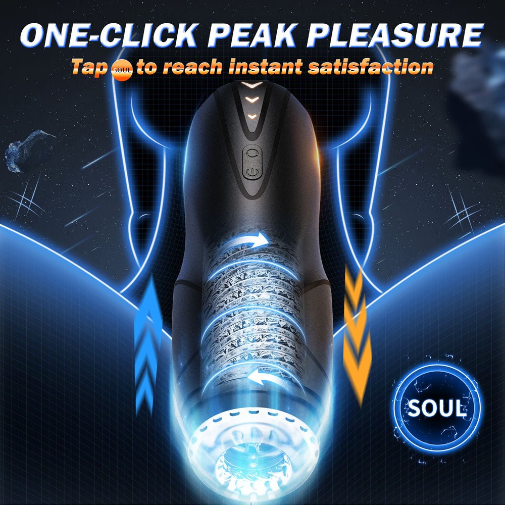 CyberSkin The Galaxy Voy - Thrusting & Rotating Auto Masturbator with Heater - MASTURBATORS