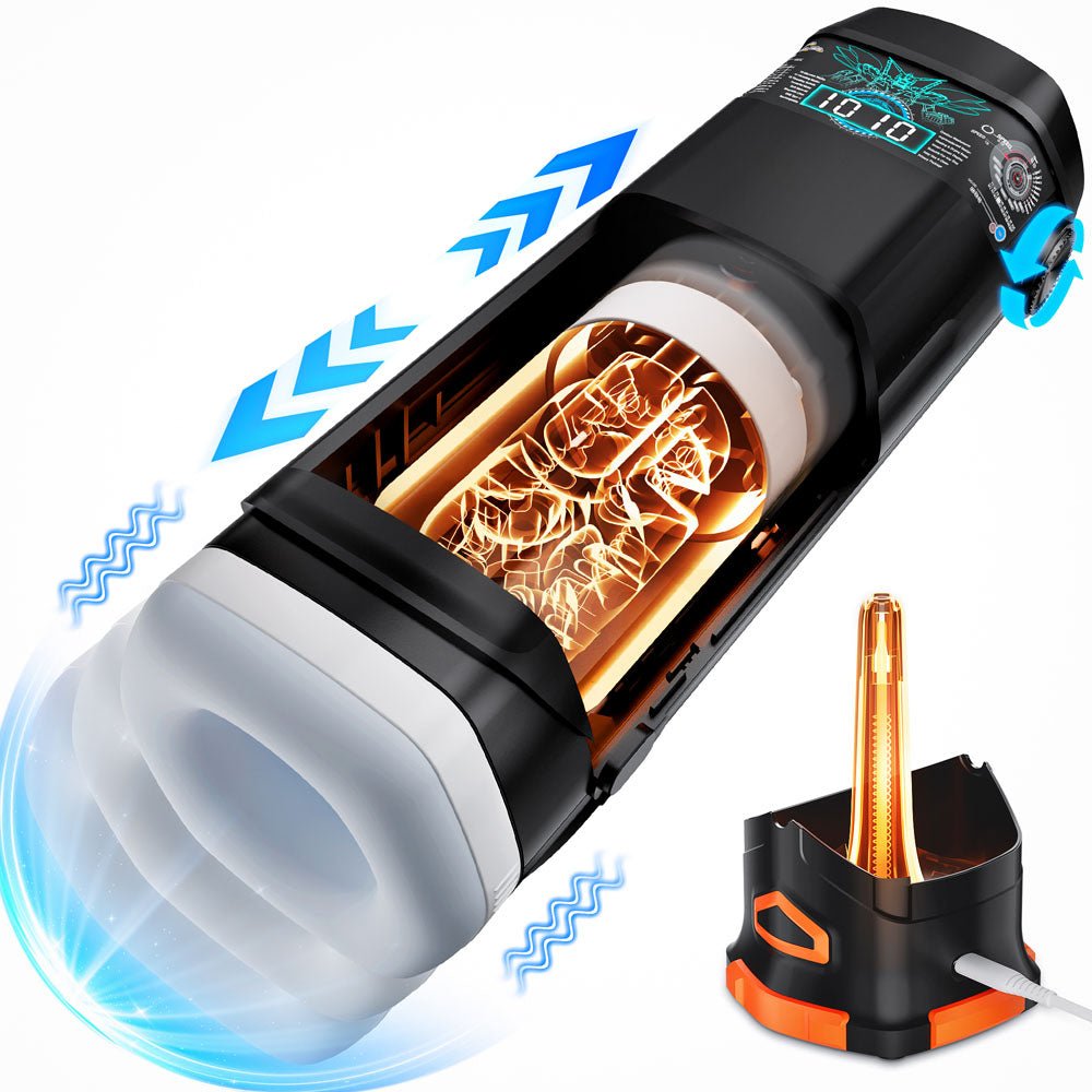CyberSkin The Titan - Thrusting & Vibrating Auto Masturbator with Heater - MASTURBATORS