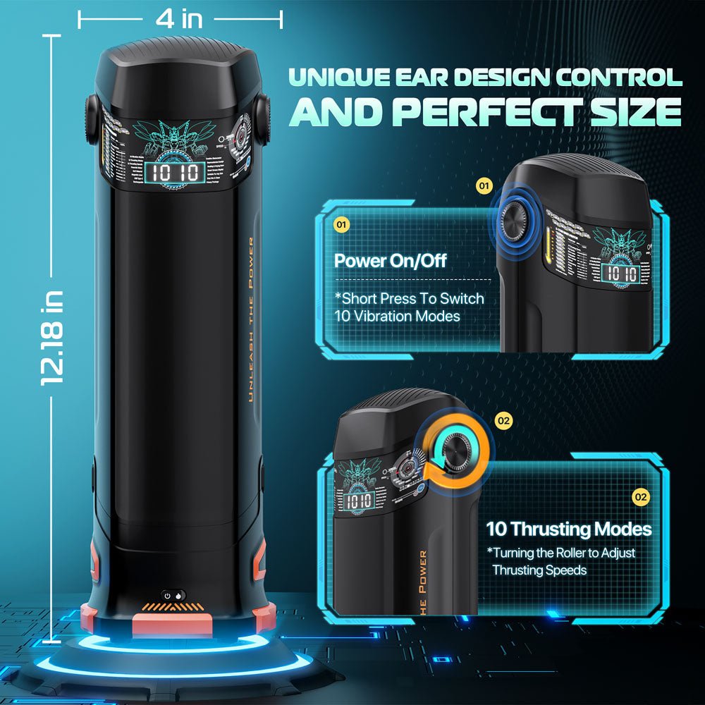 CyberSkin The Titan - Thrusting & Vibrating Auto Masturbator with Heater - MASTURBATORS