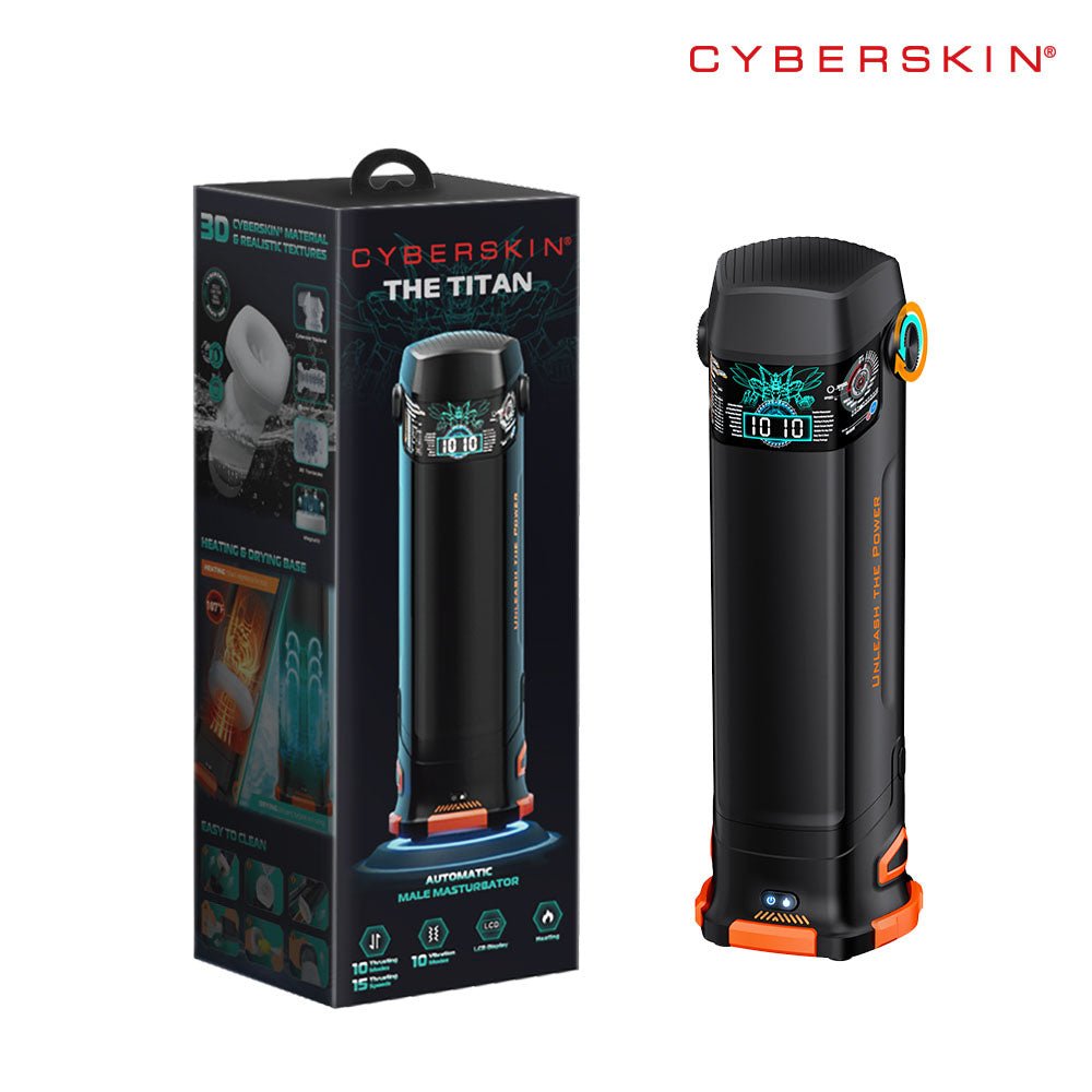 CyberSkin The Titan - Thrusting & Vibrating Auto Masturbator with Heater - MASTURBATORS