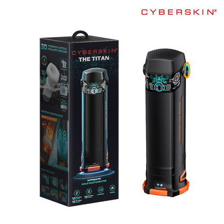 CyberSkin The Titan - Thrusting & Vibrating Auto Masturbator with Heater - MASTURBATORS