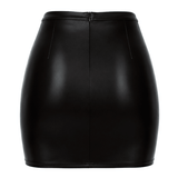 Dark Affair Wet Look Mini Skirt Black - Lingerie