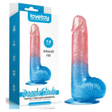 Dazzle Studs Dildo 7.5in Pink/Blue - Adult Toys